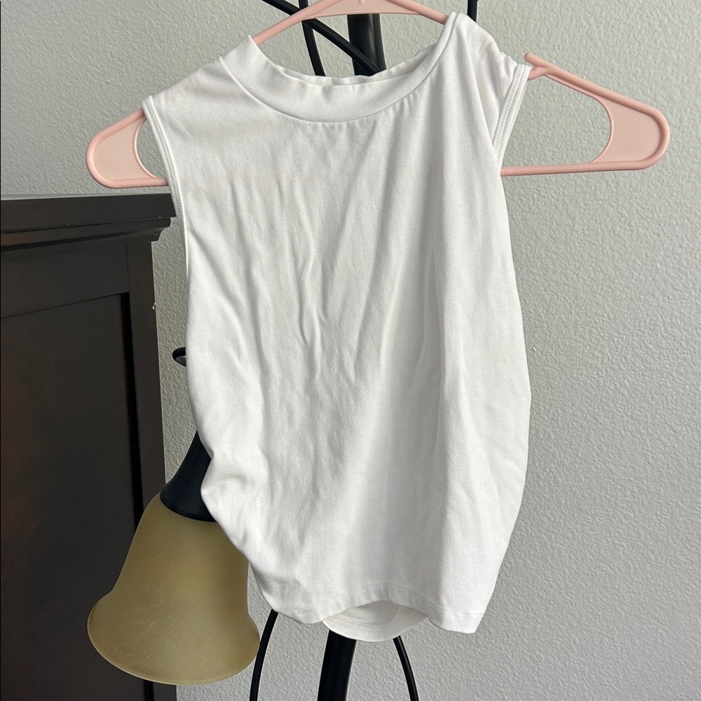 White Sleeveless Top